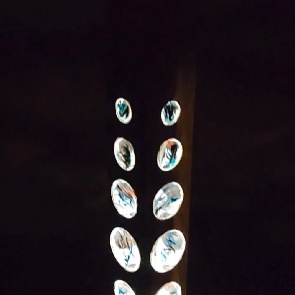 Garden Peace Pole Hand Painted w/ Solar Light Cap & Wire Stand Lighted 4 Sided